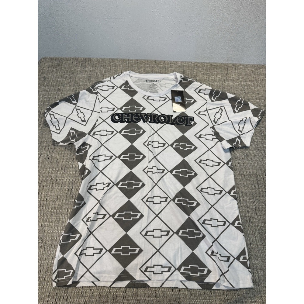 Chevrolet Gray and‎ White logo T Shirt Size Extra Large New with Tags